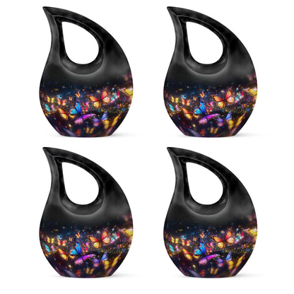 10-inch Butterfly Theme Cross Drop Cremation Urn 