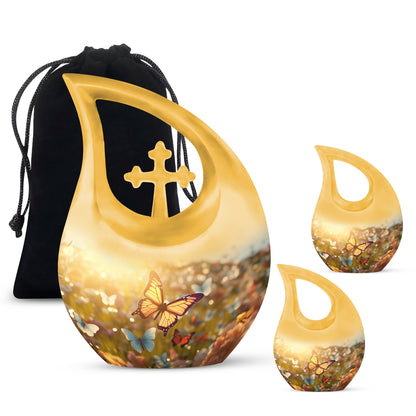 Personalized Butterfly Cremation Urn for Human Ashes - 10-inch, 200 cu in - Yatskia