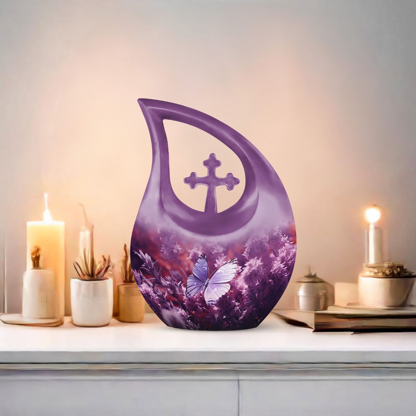 10-inch Butterfly themed Cross Drop design 