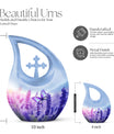 Butterfly themed 10-inch Cross Drop Cremation 