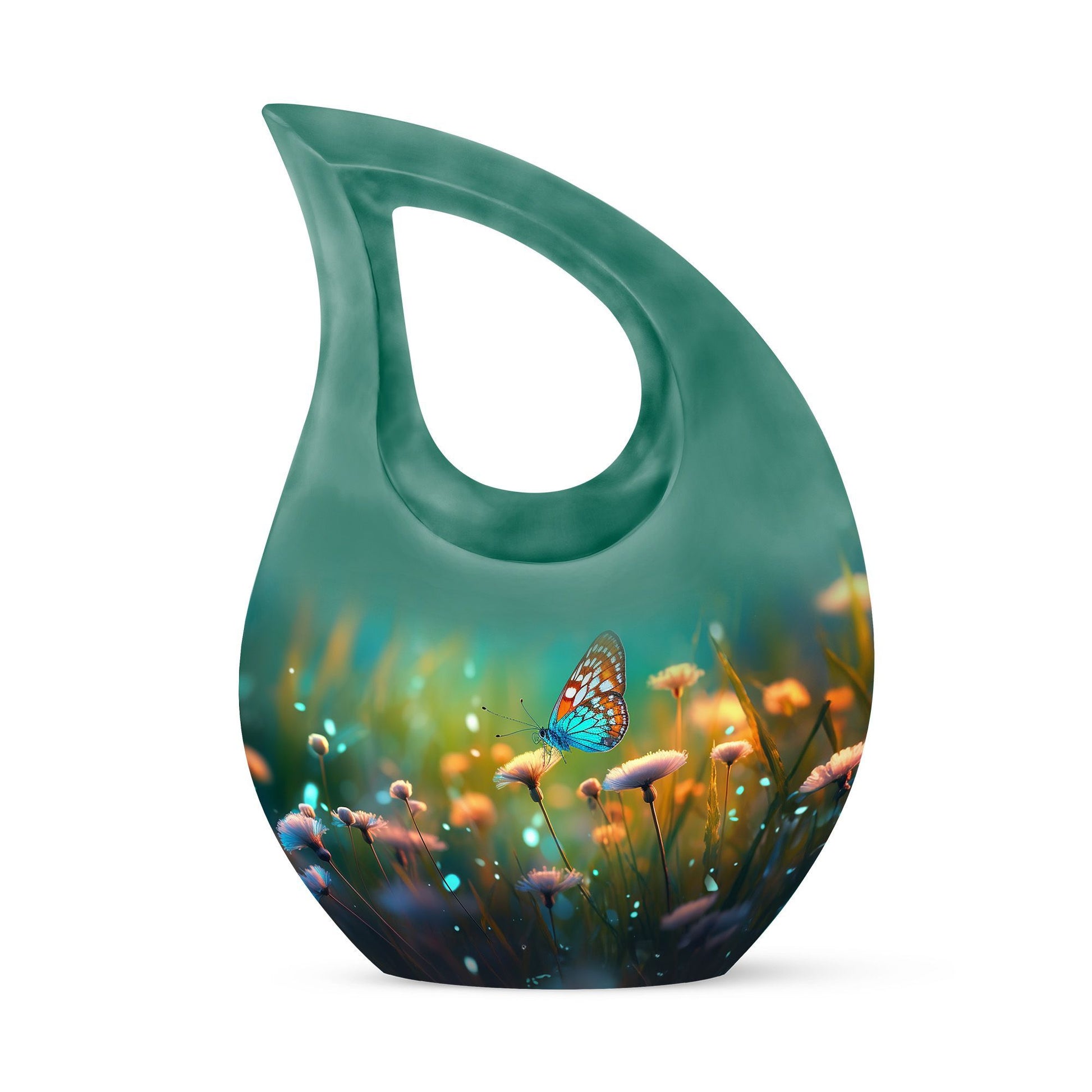 10 Inch Aluminium Butterfly Urn, Cross Drop urn 