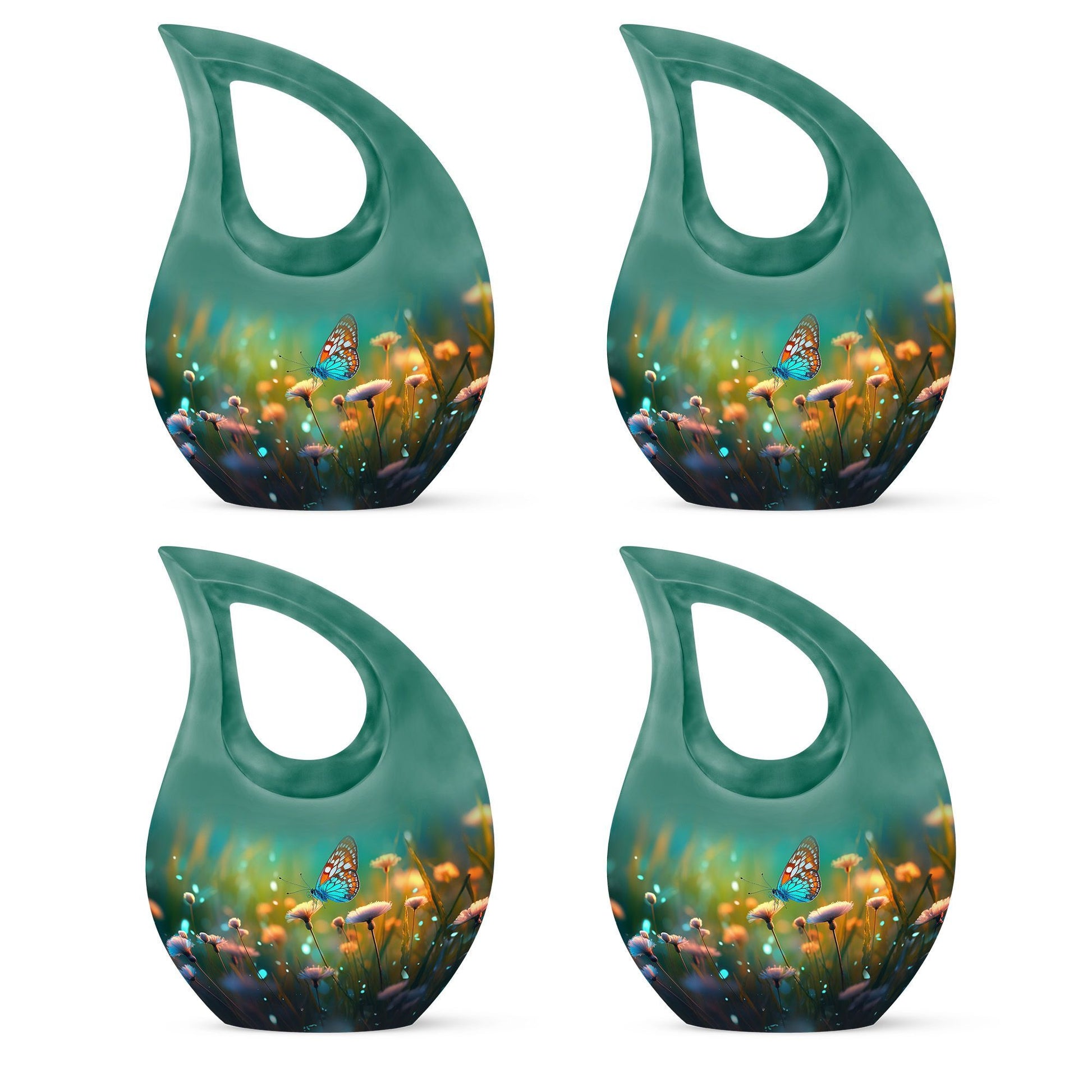 10 Inch Aluminium Butterfly Urn, Cross Drop urn 