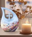 10-inch Butterfly Urn with Cross Drop Design,