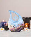 10-inch Butterfly Urn with Cross Drop Design,