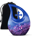Butterfly Themed Cross Drop Memorial Urn, 