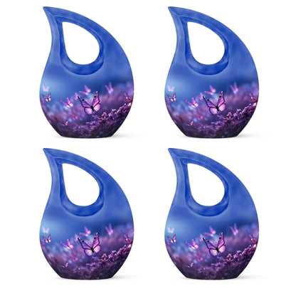 Butterfly Themed Cross Drop Memorial Urn, 