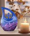 Butterfly Themed Cross Drop Memorial Urn, 