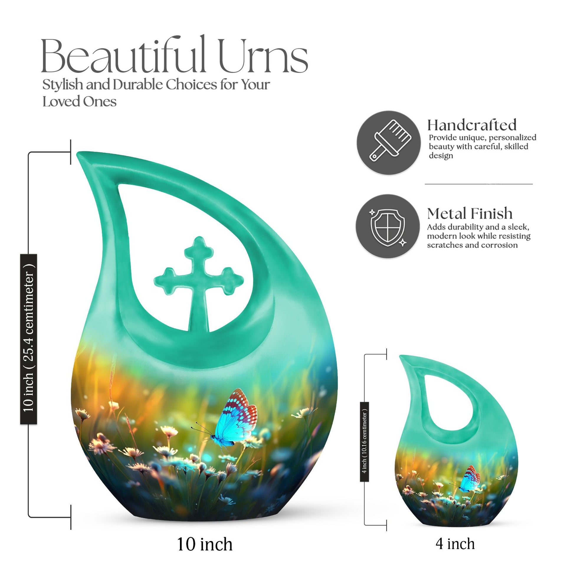 10-inch Butterfly themed Cross Drop design Large 