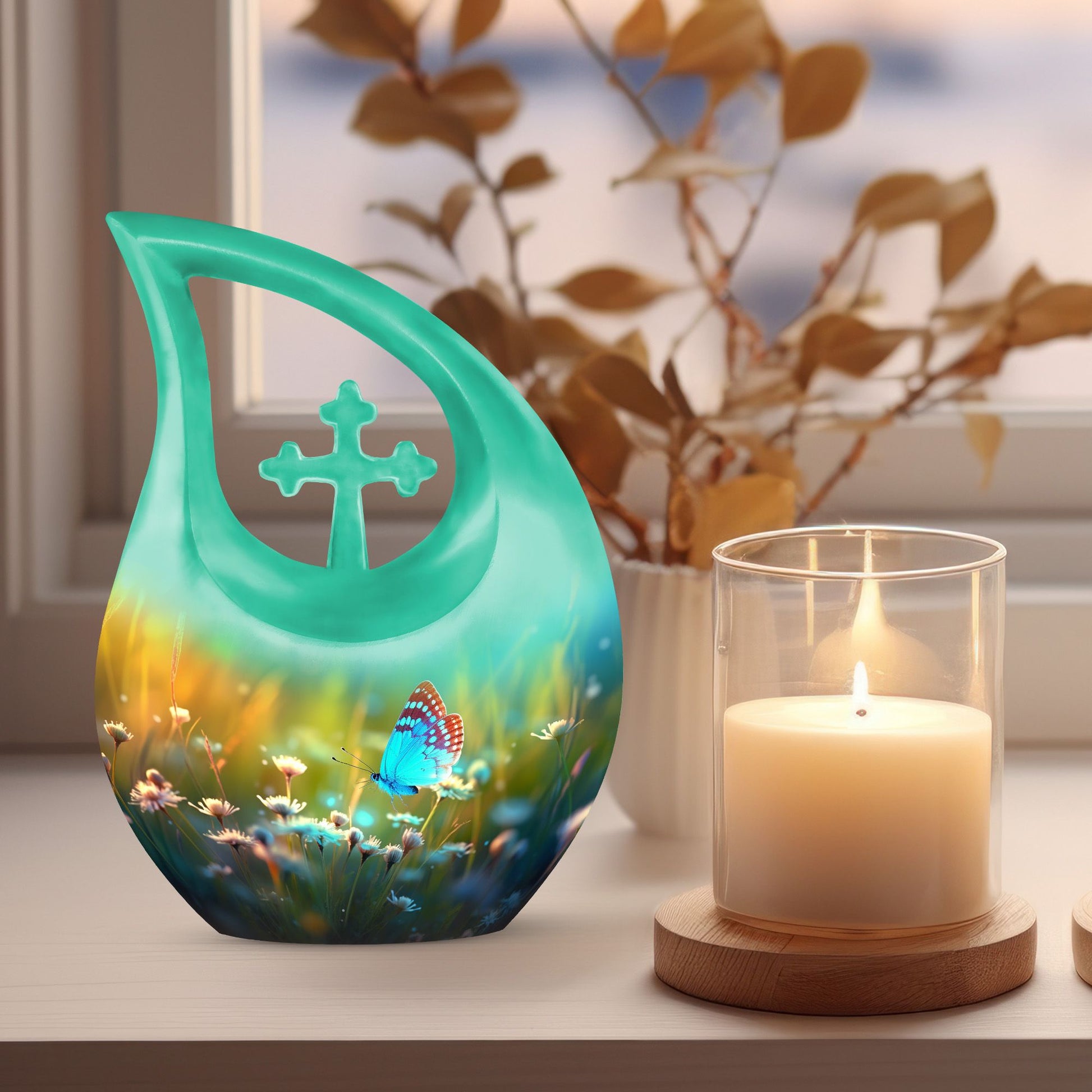 10-inch Butterfly themed Cross Drop design Large 