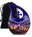 10-Inch Butterfly Memorial Urn with Cross Drop