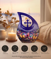 10-Inch Butterfly Memorial Urn with Cross Drop