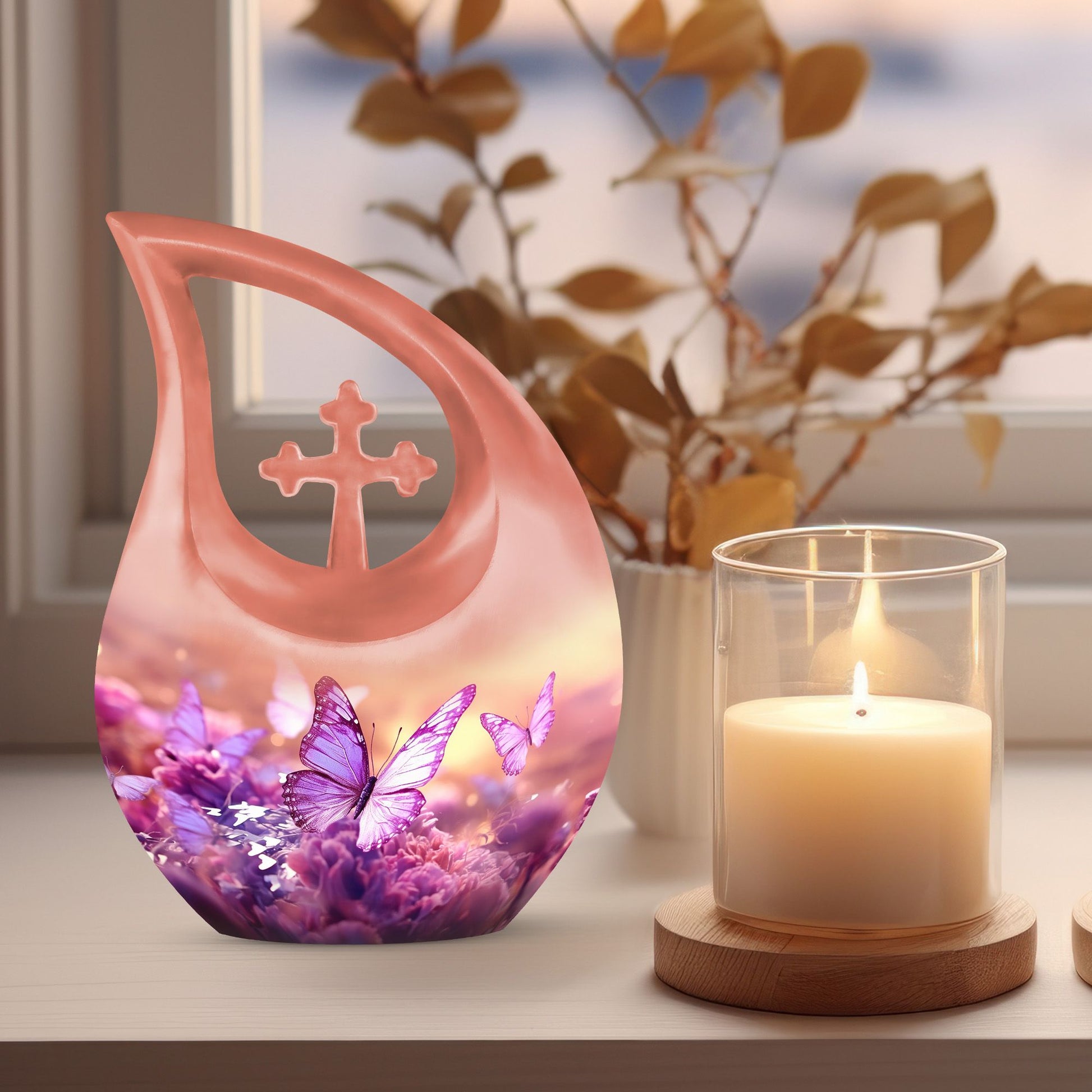 10-inch beautiful Butterfly Urn 