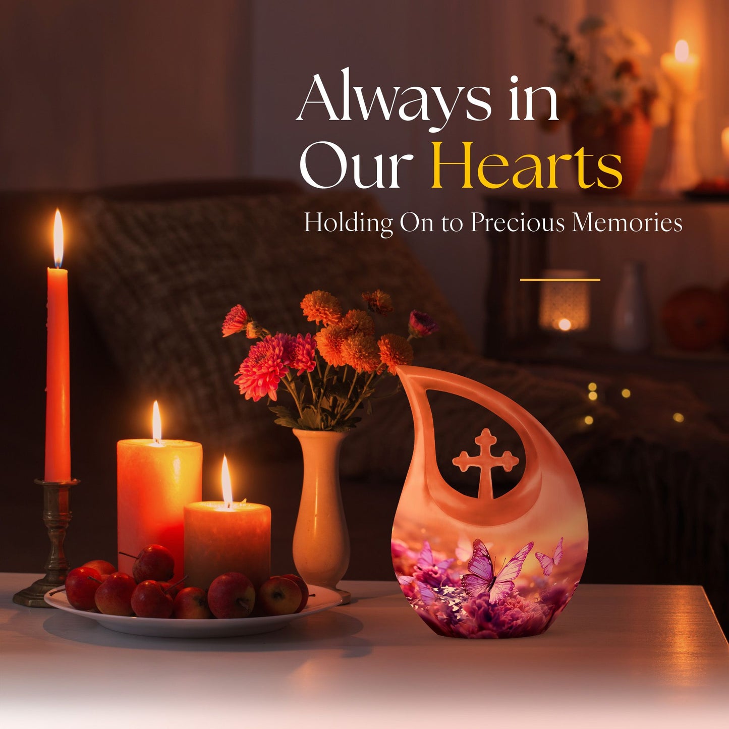 10-inch beautiful Butterfly Urn 