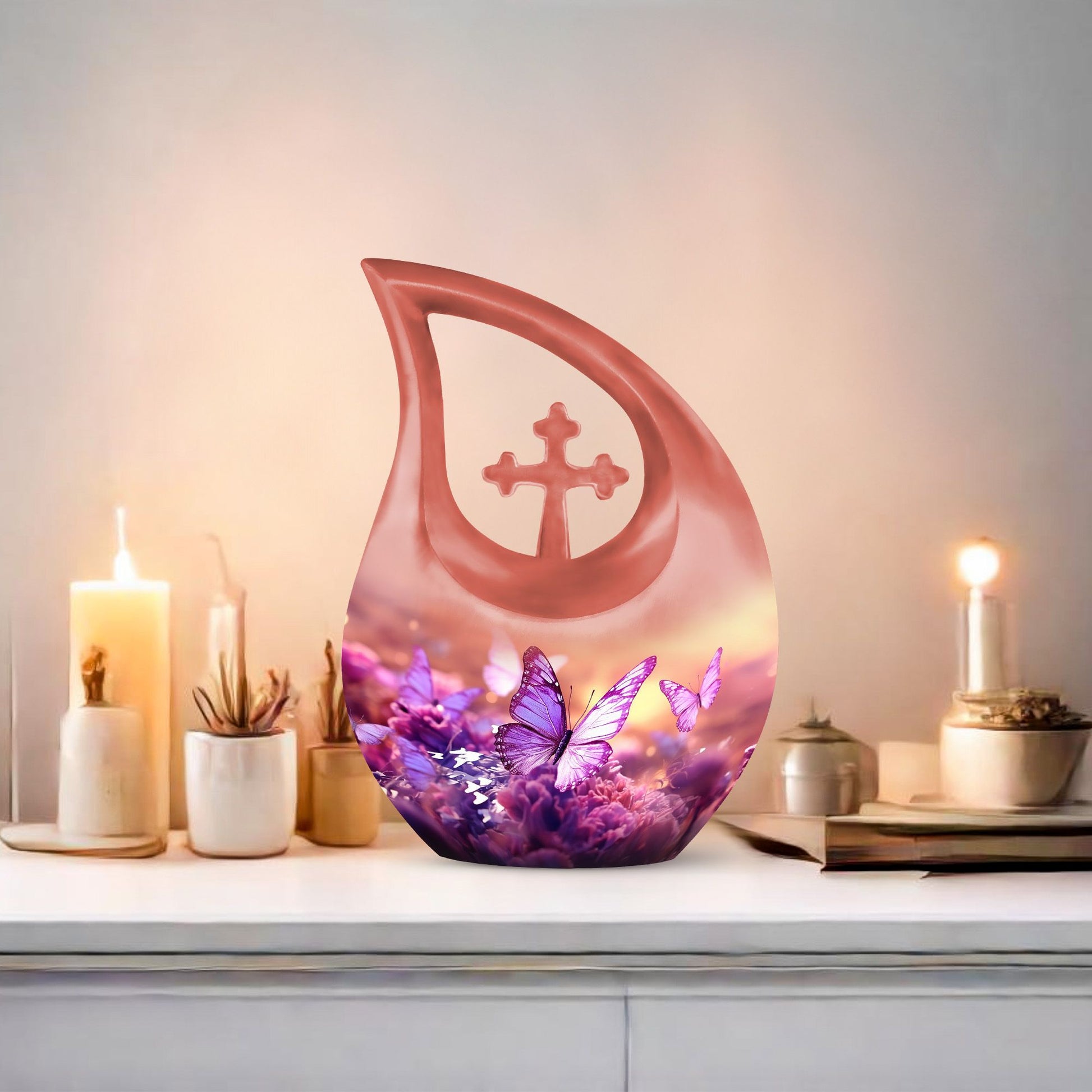 10-inch beautiful Butterfly Urn 