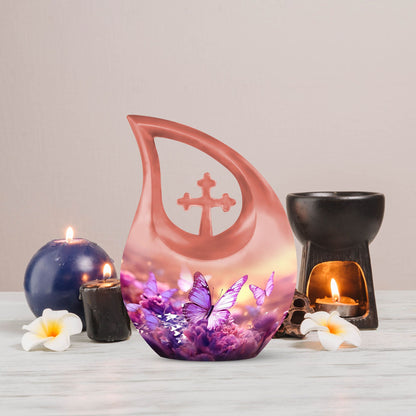 10-inch beautiful Butterfly Urn 