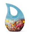 10-inch Butterfly Urn with Cross Drop Design