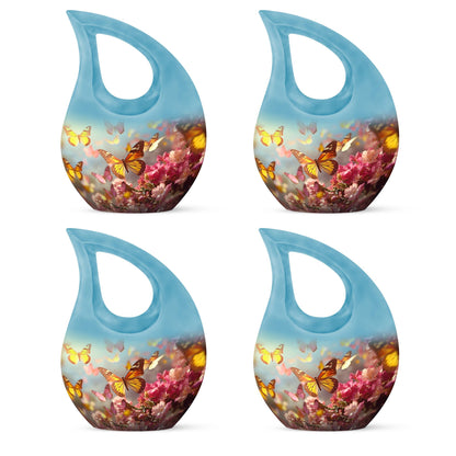 10-inch Butterfly Urn with Cross Drop Design