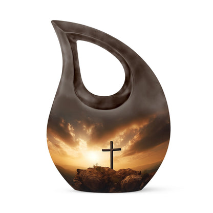 10-inch Jesus Christ Cross Drop Funeral Urn