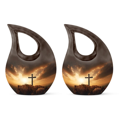 10-inch Jesus Christ Cross Drop Funeral Urn