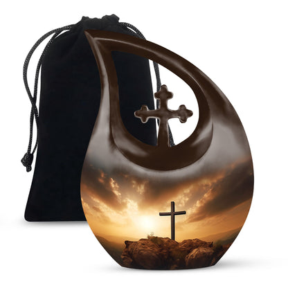 Personalized Religious Memorial Urn for Human Ashes - 10-inch, 200 cu in - Yatskia