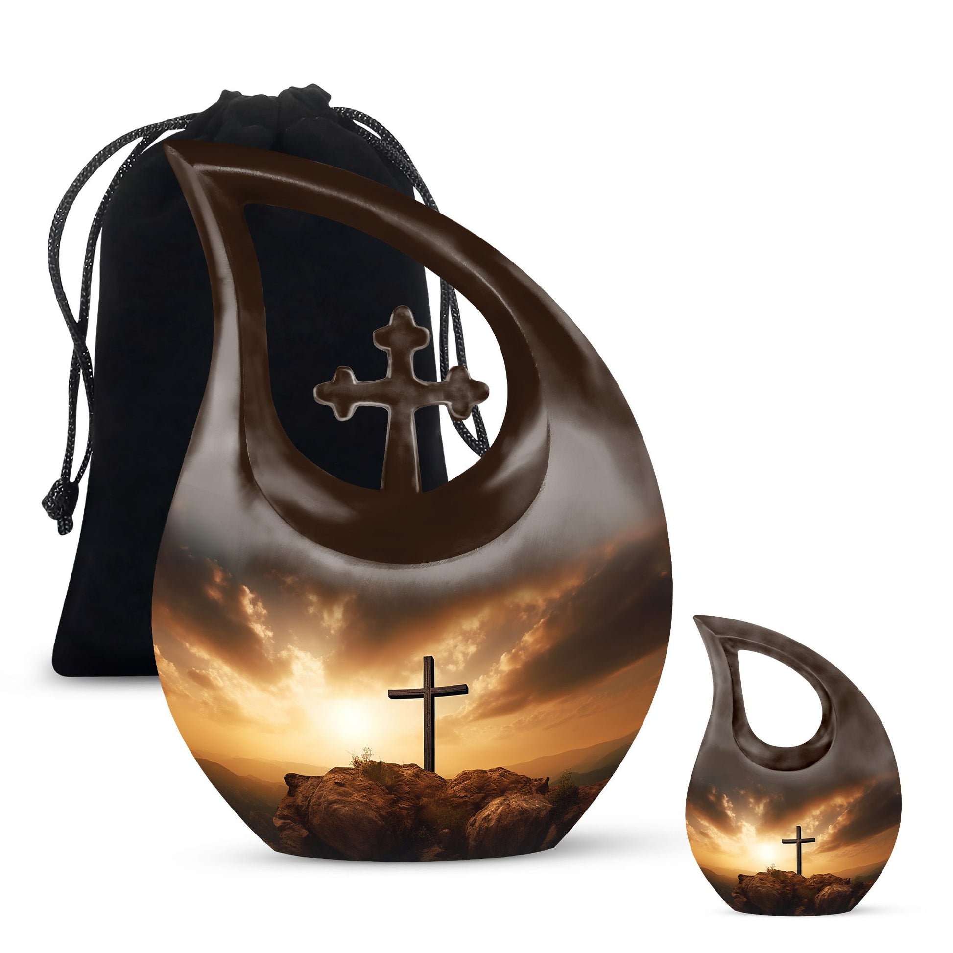 10-inch Jesus Christ Cross Drop Funeral Urn
