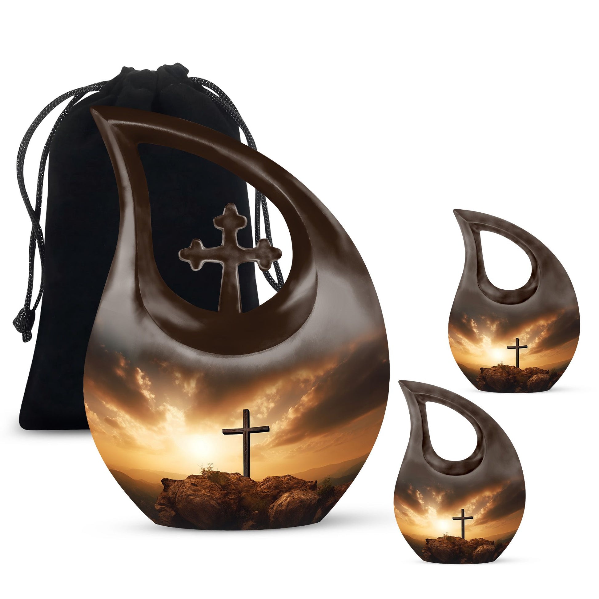 10-inch Jesus Christ Cross Drop Funeral Urn