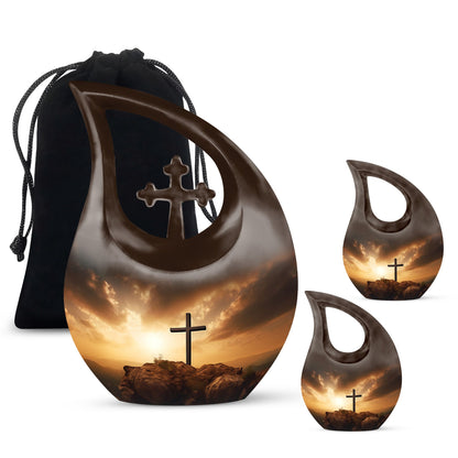10-inch Jesus Christ Cross Drop Funeral Urn