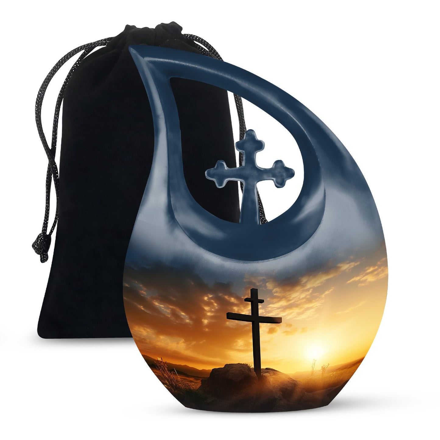 Personalized Religious Cremation Urn for Human Ashes - 10-inch, 200 cu in - Yatskia