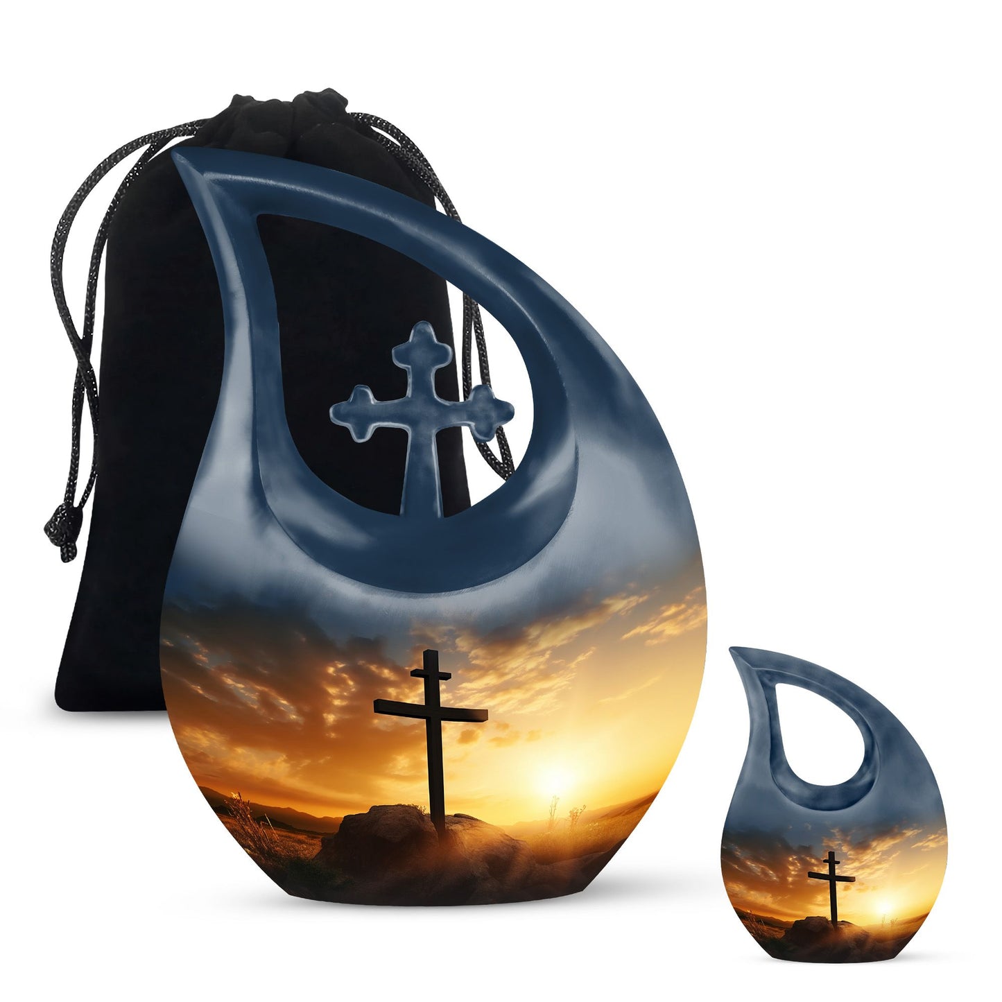 Personalized Religious Cremation Urn for Human Ashes - 10-inch, 200 cu in - Yatskia