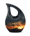 10 Inch Jesus Christ Urn in cross drop design, 