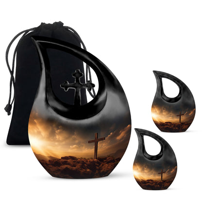 Personalized Religious Cremation Urn for Human Ashes - 10-inch, 200 cu in - Yatskia