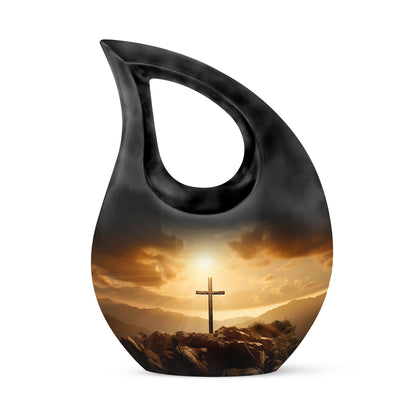 10-inch Jesus Christ Companion Urn for Adults with Cross