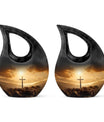 10-inch Jesus Christ Companion Urn for Adults with Cross