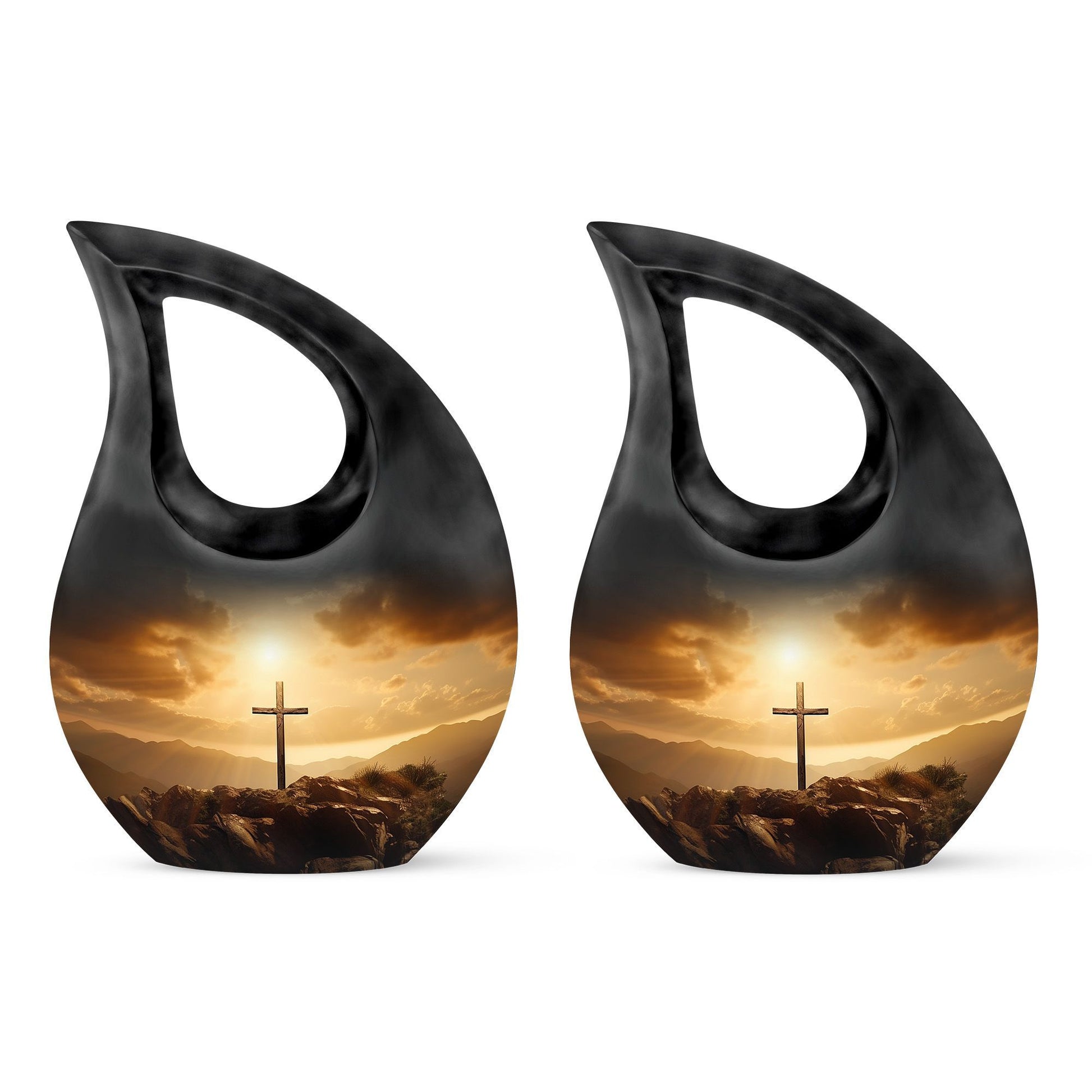 10-inch Jesus Christ Companion Urn for Adults with Cross