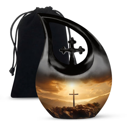 Personalized Religious Cremation Urn for Human Ashes - 10-inch, 200 cu in - Yatskia