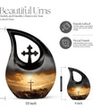 10-inch Jesus Christ Companion Urn for Adults with Cross