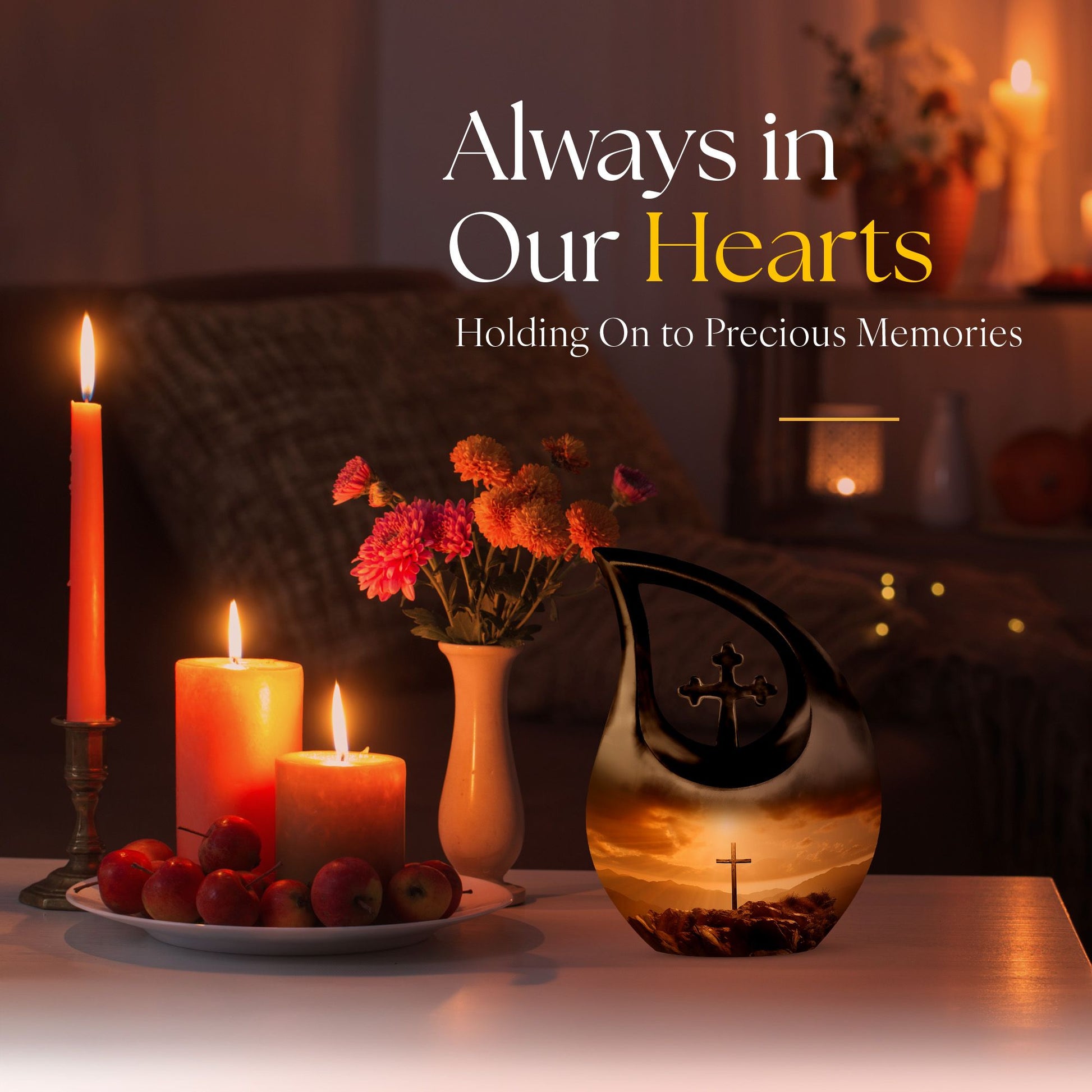 10-inch Jesus Christ Companion Urn for Adults with Cross