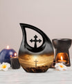 10-inch Jesus Christ Companion Urn for Adults with Cross