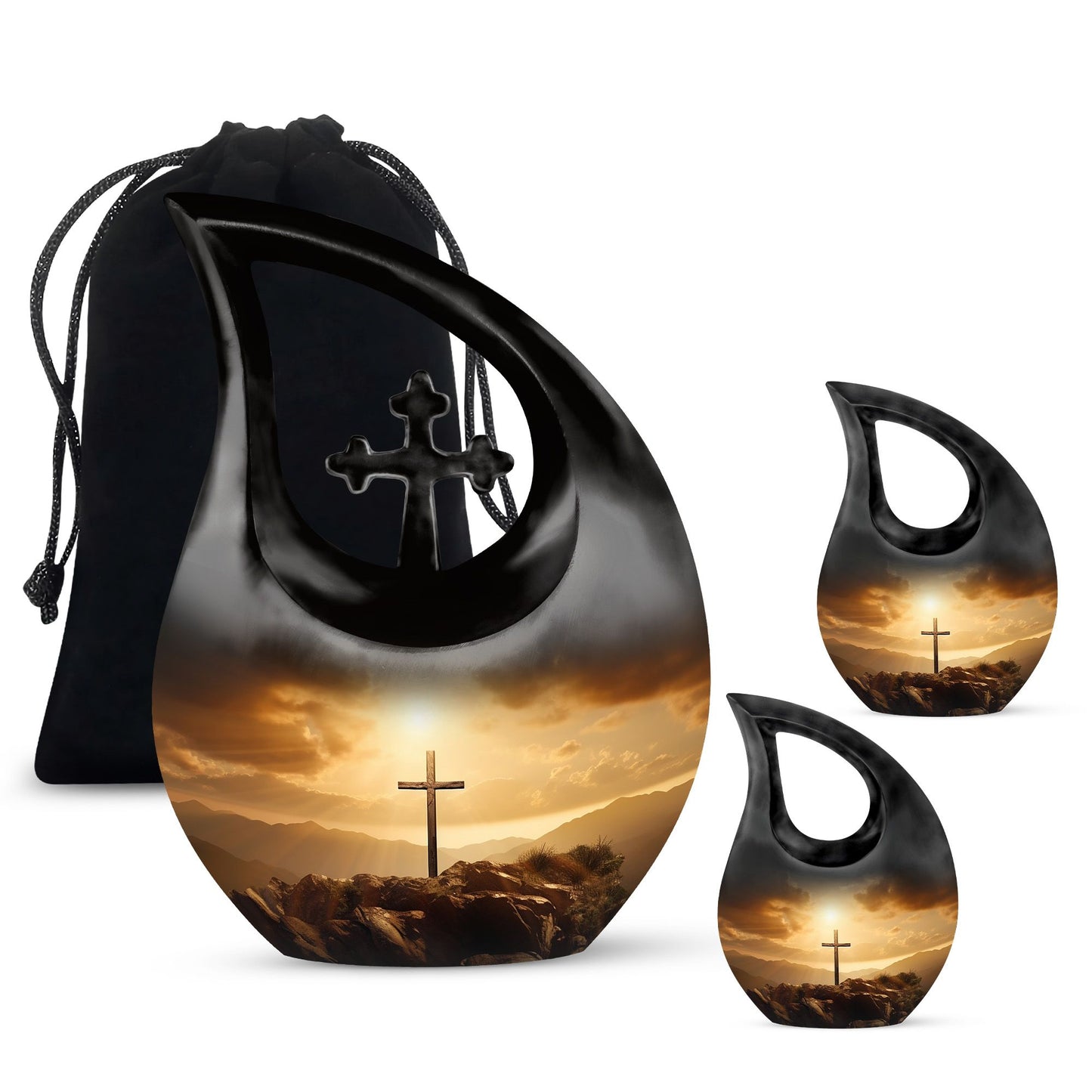 10-inch Jesus Christ Companion Urn for Adults with Cross