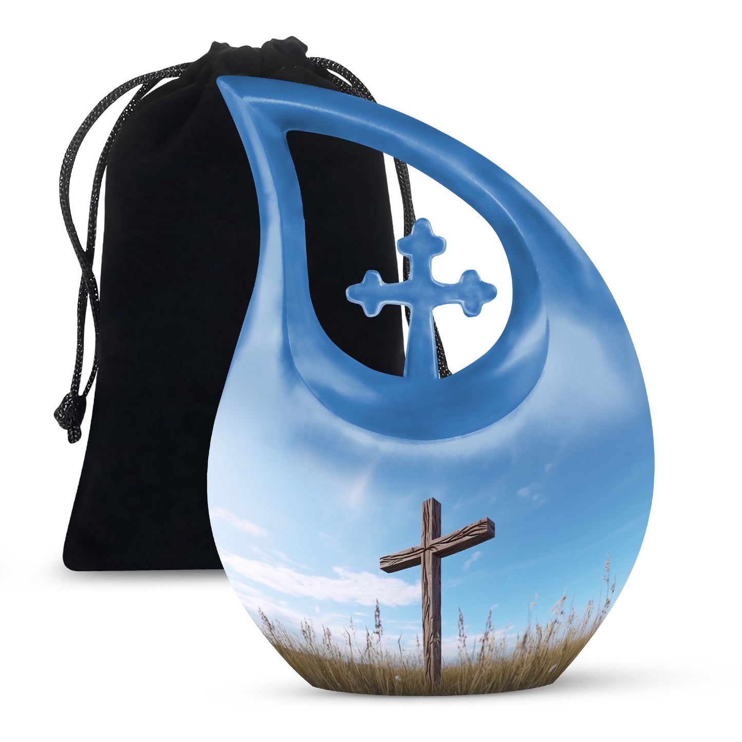 Personalized Religious Cremation Urn for Human Ashes - 10-inch, 200 cu in - Yatskia