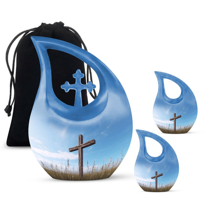 Personalized Religious Cremation Urn for Human Ashes - 10-inch, 200 cu in - Yatskia