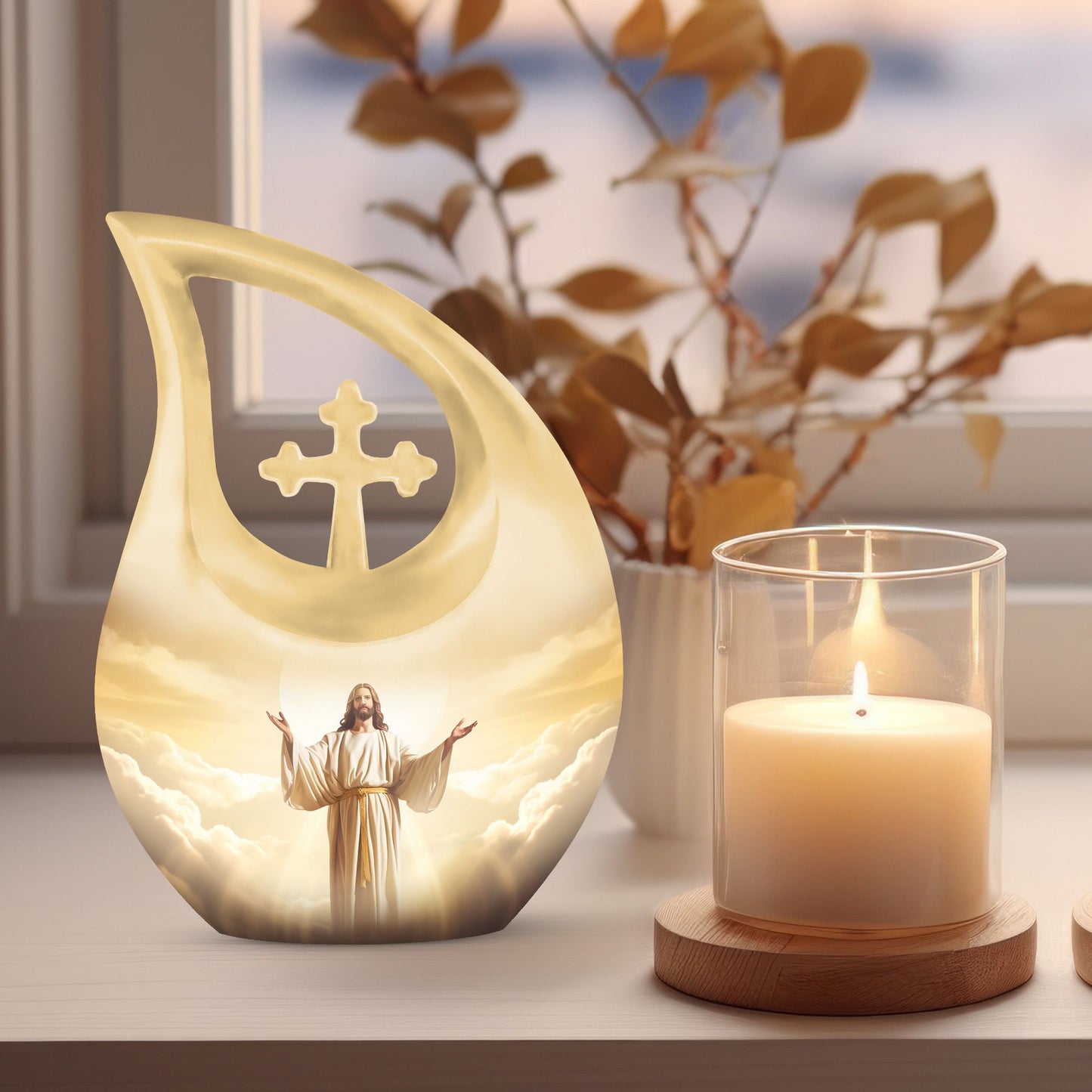 Jesus Christ Urn, 10-inch Extra Large Cremation Urn