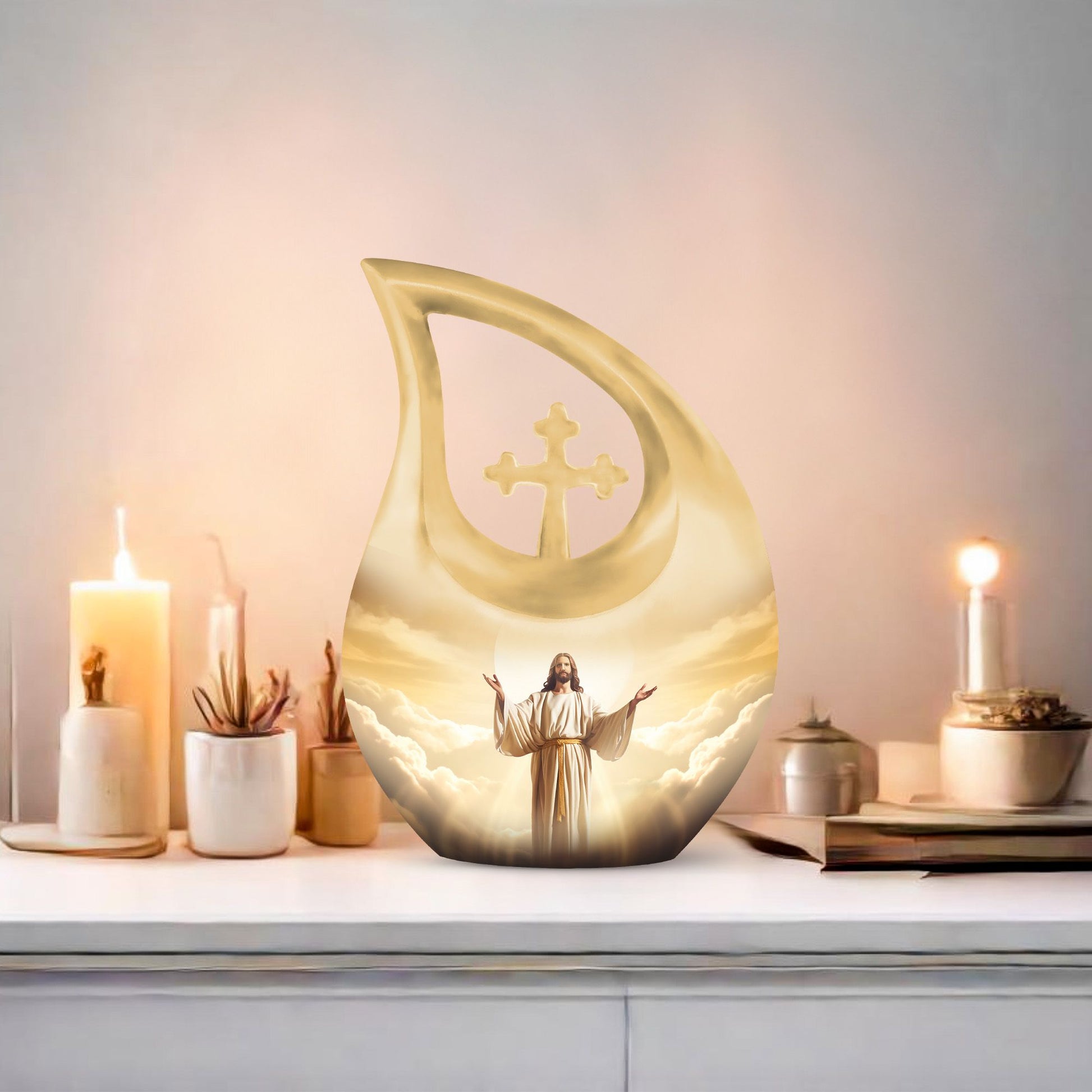 Jesus Christ Urn, 10-inch Extra Large Cremation Urn
