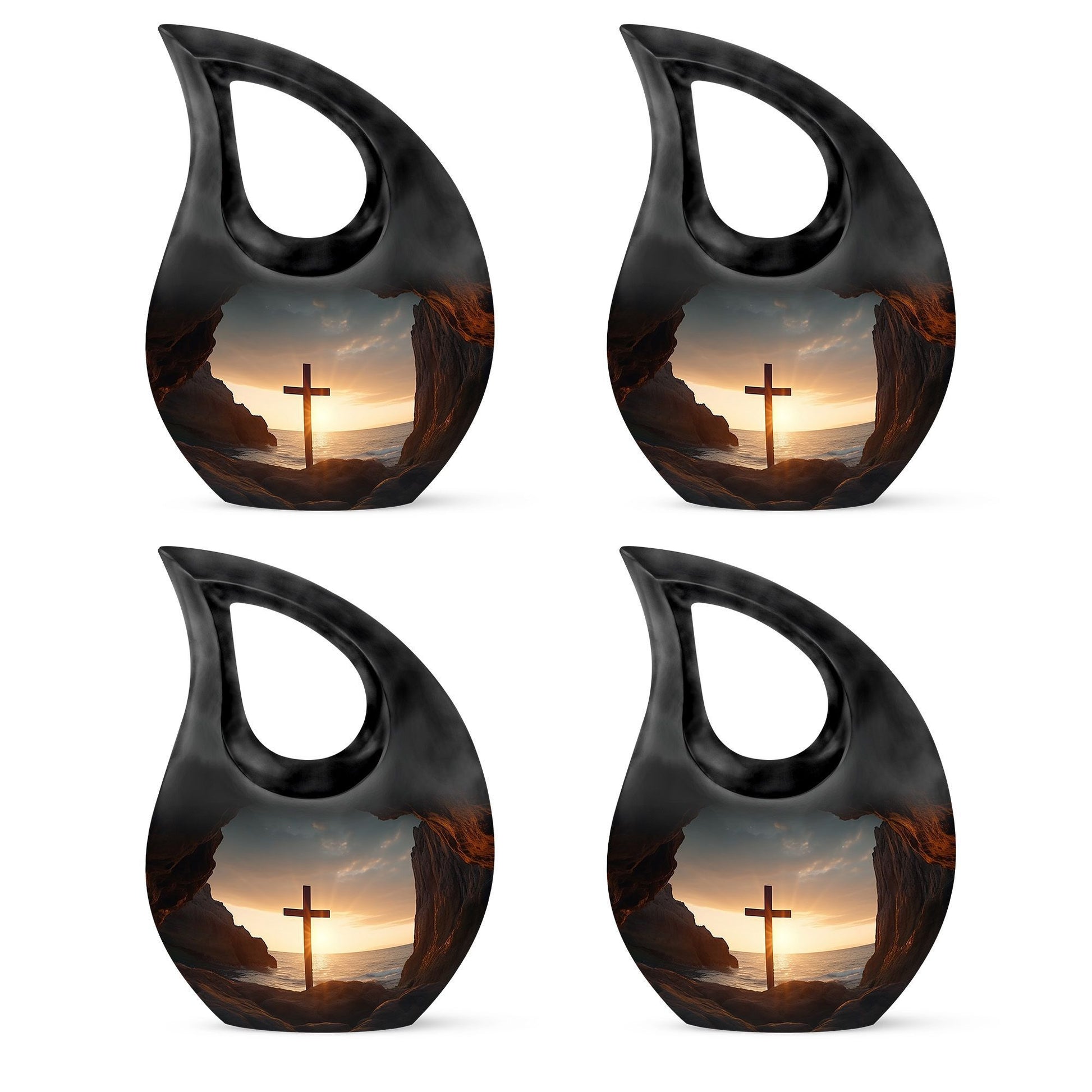 Medium-size 10-inch Jesus Christ Urn with Cross 