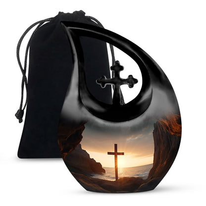 Personalized Religious Cremation Urn for Human Ashes - 10-inch, 200 cu in - Yatskia