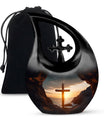 Cross Sacred & Solemn Memorial Cremation Urn For Mom and Dad
