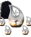 10-inch Jesus Christ Urn, Cross Drop design, 