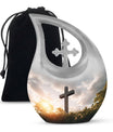 Cross Drop Jesus Christ Large Urn - Memorial Keepsake For Men