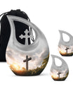 Cross Drop Jesus Christ Large Urn - Memorial Keepsake For Men