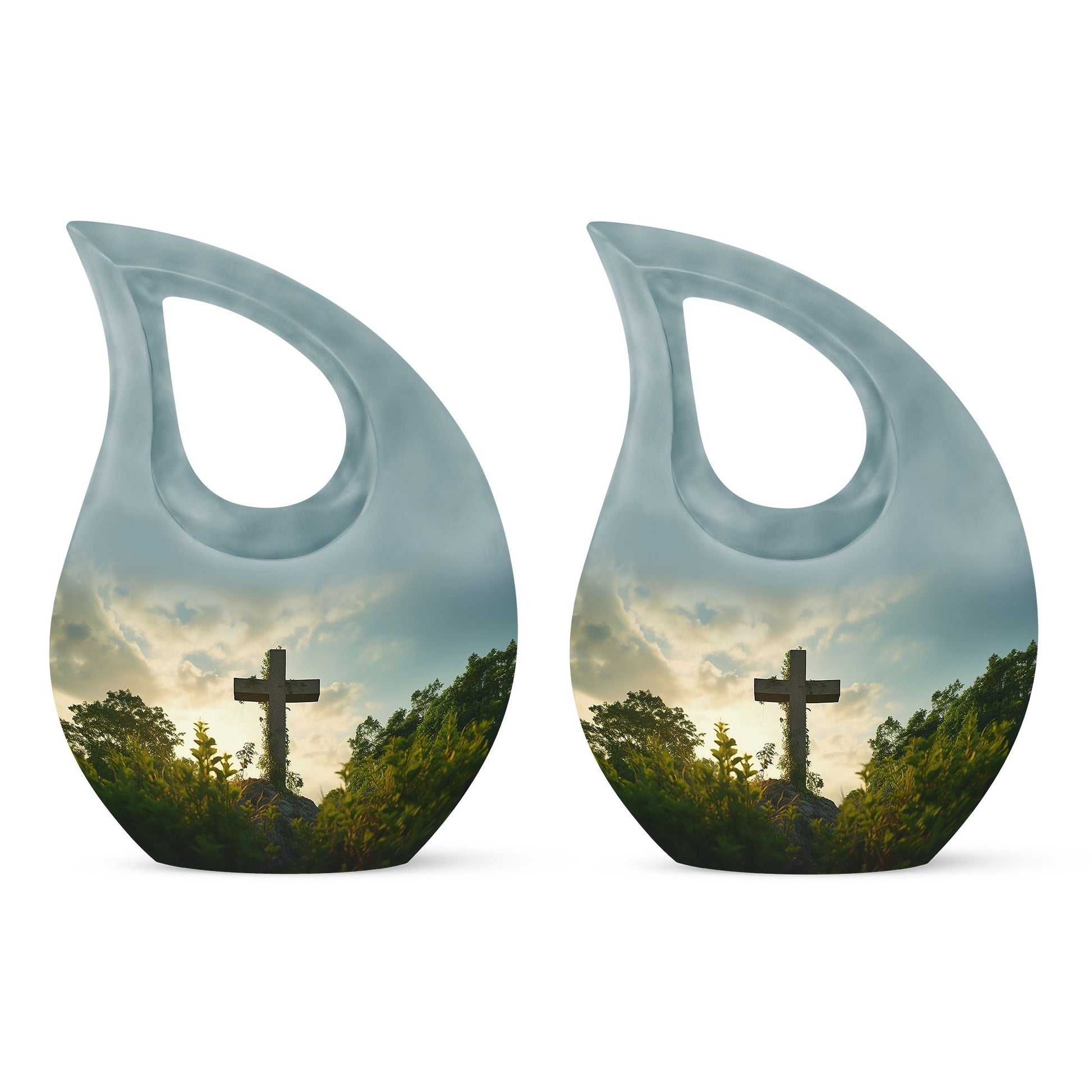 Jesus Christ Urn with Cross Drop design, medium 